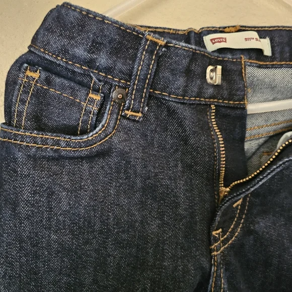 Levi's Dark Blue Denim Jeans - Picture 4 of 8